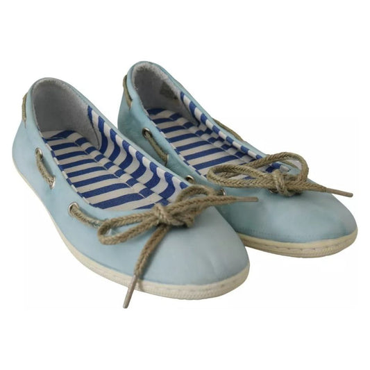 Pantofola D'Oro Minnesota Blue Stripe Flat Slip-On Shoes LA8323-36