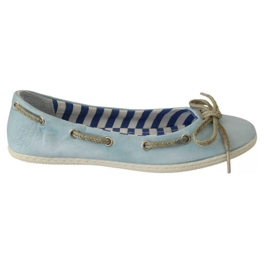 Pantofola D'Oro Minnesota Blue Stripe Flat Slip-On Shoes LA8323-36
