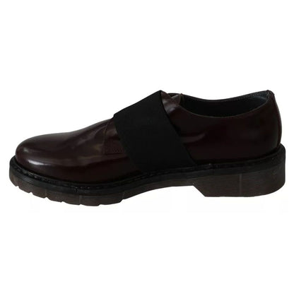 Dr. Martens Dark Brown Leather Elastic Strap Shoes