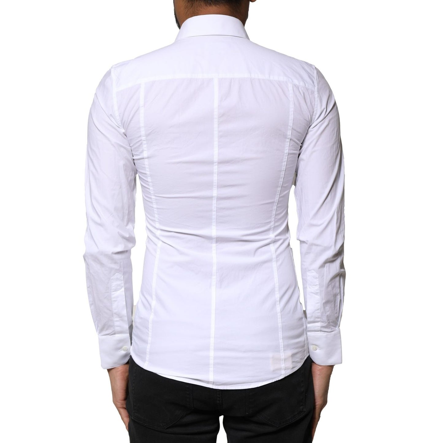 Dolce & Gabbana White SICILIA Cotton Formal Men Dress Shirt