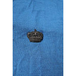 Dolce & Gabbana Blue Cashmere Crown V-neck Pullover Sweater TSH85153-50