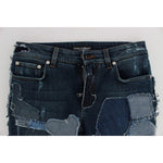 Dolce & Gabbana Chic Blue Patchwork Denim Shorts Dolce & Gabbana Light Gray