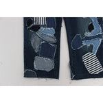 Dolce & Gabbana Chic Blue Patchwork Denim Shorts Dolce & Gabbana Dark Slate Gray