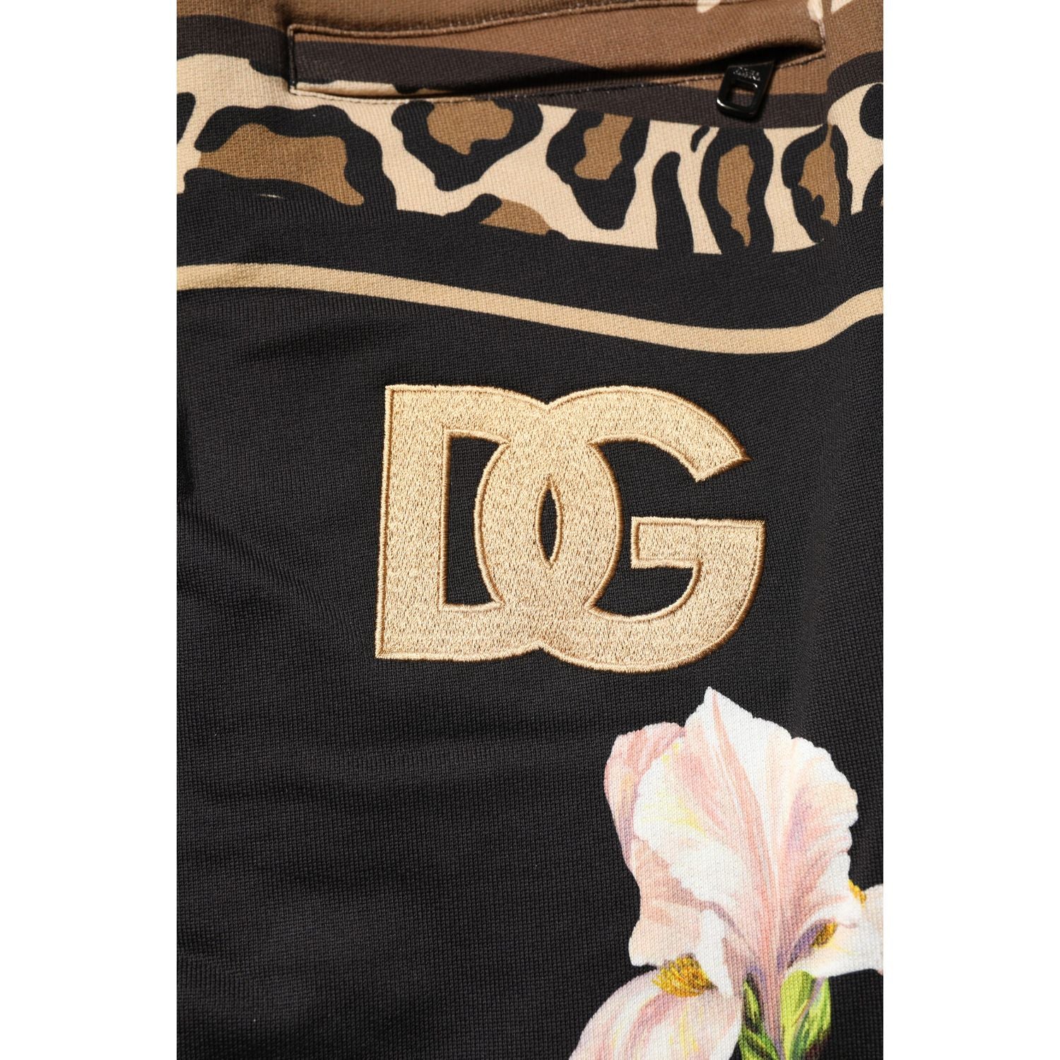 Dolce & Gabbana Black Floral Cotton Jogger Sweatpants Pants