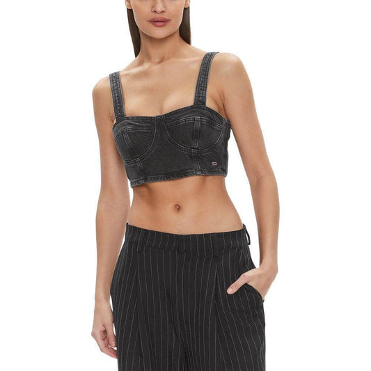 Tommy Hilfiger Jeans Black Recycled Cotton Top