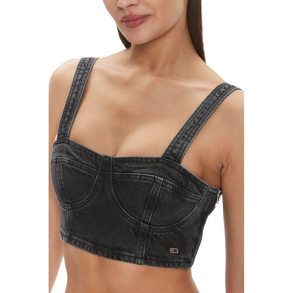 Tommy Hilfiger Jeans Black Recycled Cotton Top