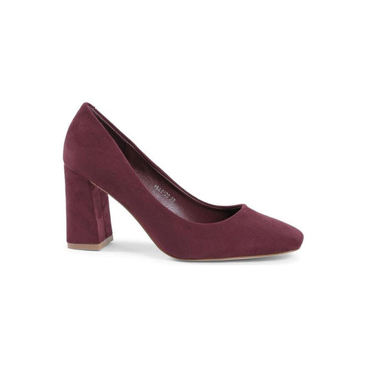 19V69 Italia Bordeaux Fabric Pump, elegant women's shoe, model HLL0129, 8 cm heel, ideal for formal events, bordeaux color.