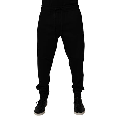 Dolce & Gabbana Black Cotton Blend Jogger Sweatpants Pants