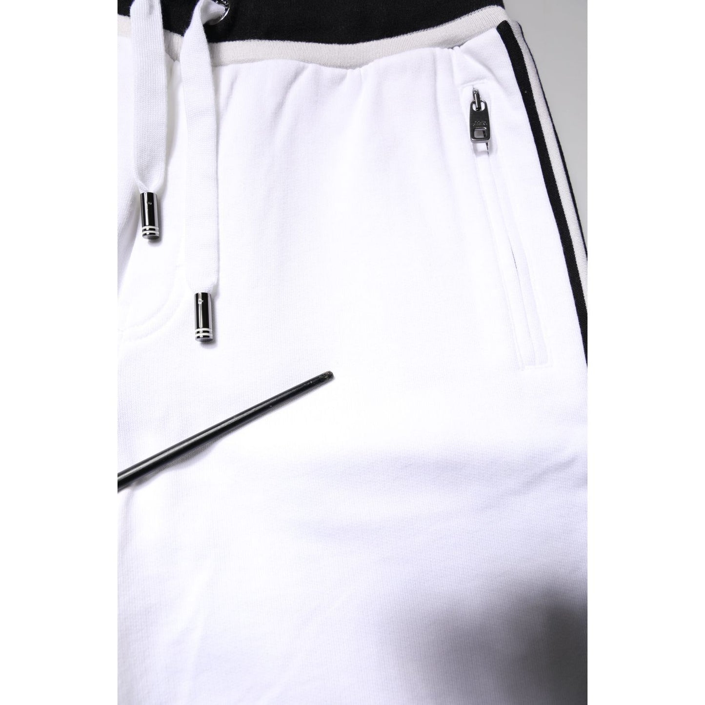 Dolce & Gabbana White King Cotton Bermuda Sweatshorts Shorts