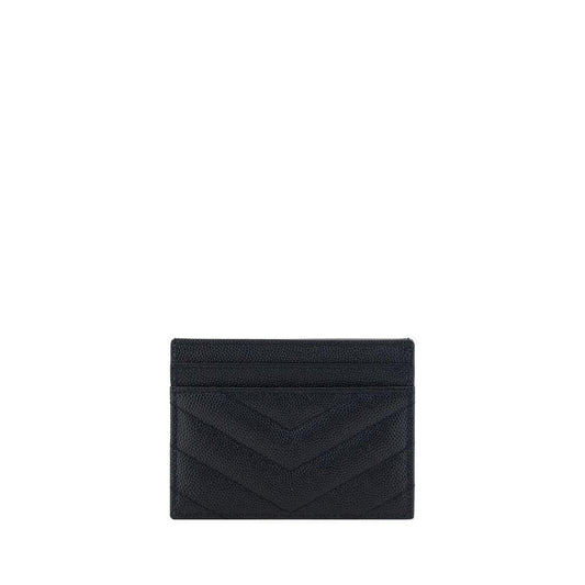 Saint Laurent Black Leather Card Holder
