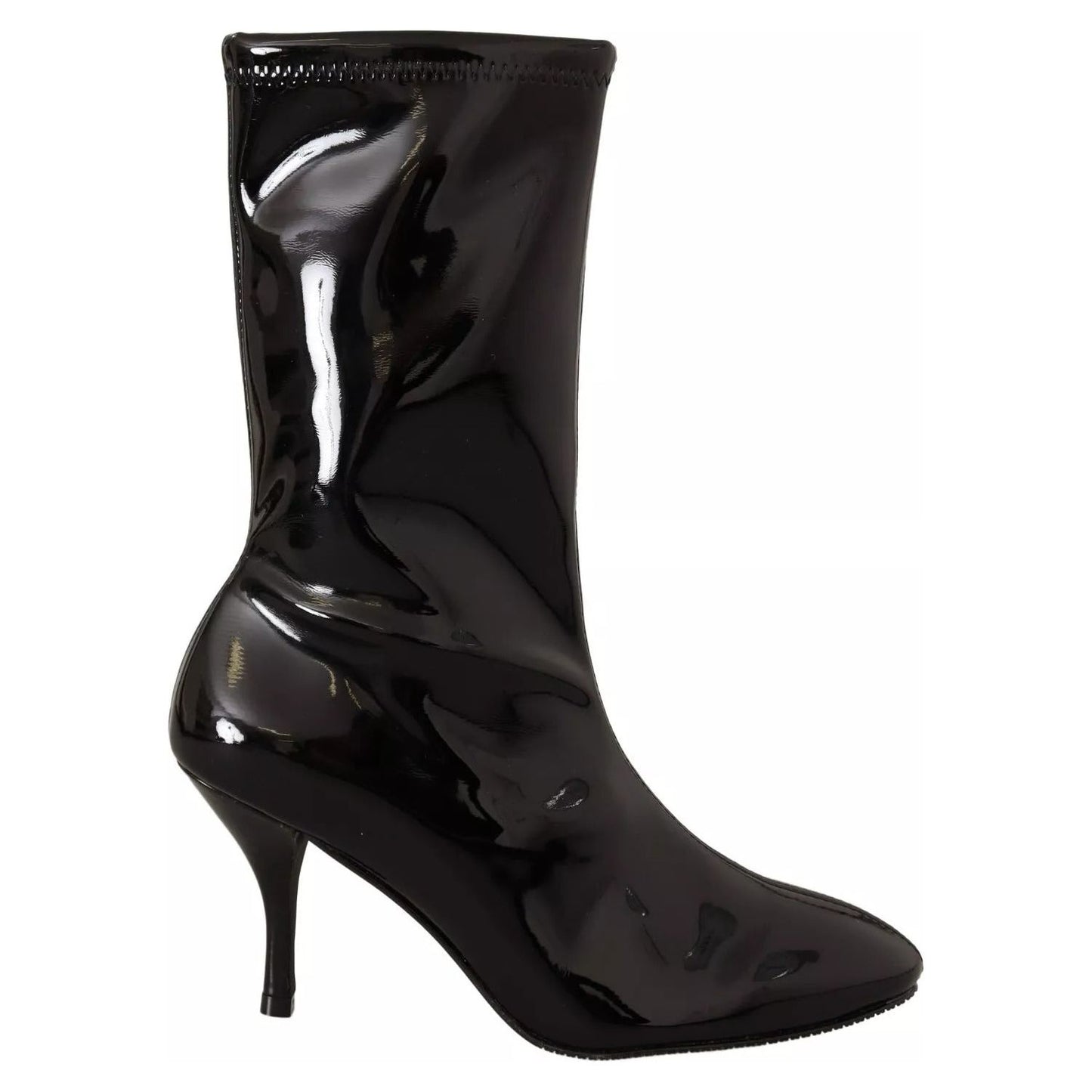 Stuart Weitzman Black Patent Leather High Heels Boots Shoes LA9472-37
