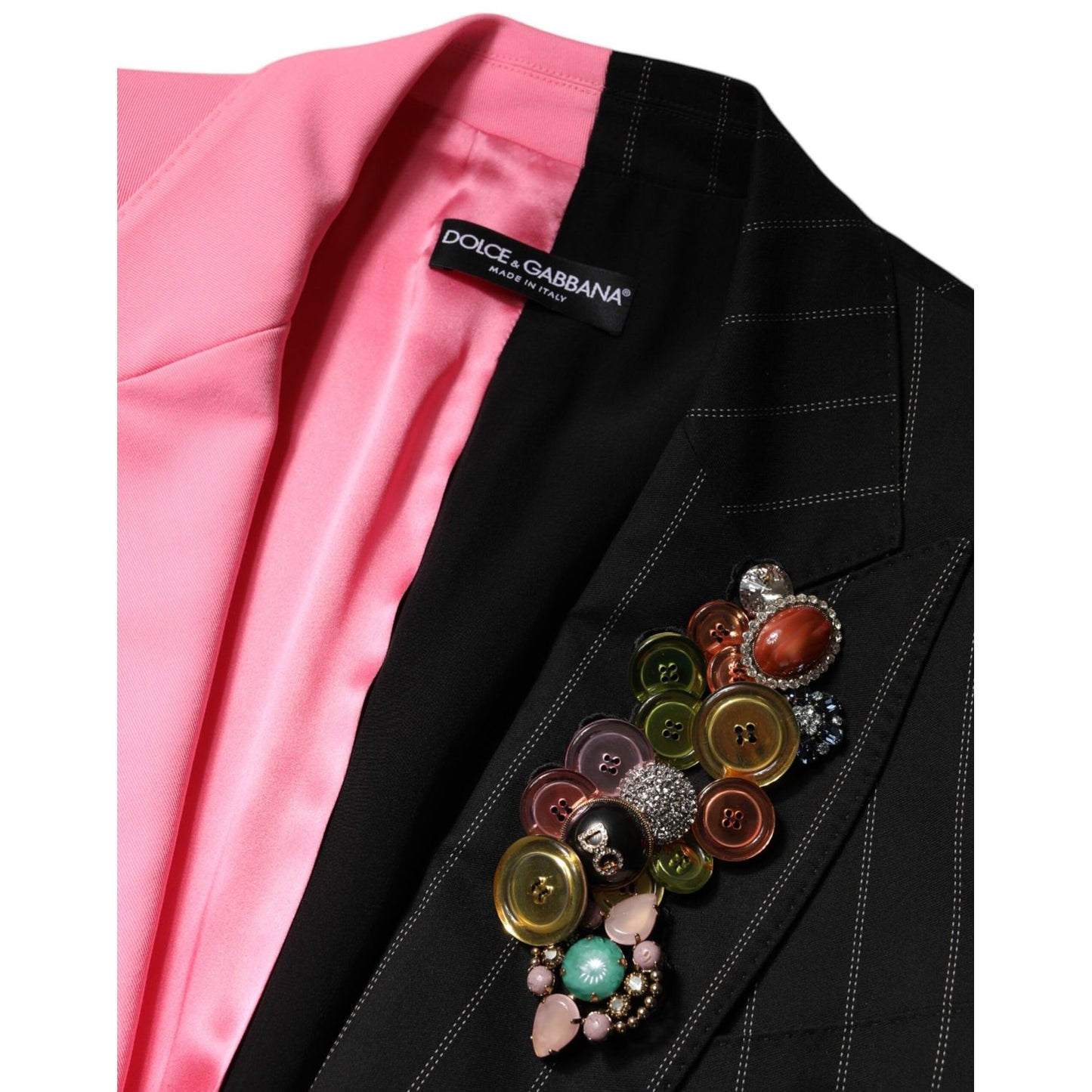 Dolce & Gabbana Multicolor Patchwork Embellished Coat Jacket