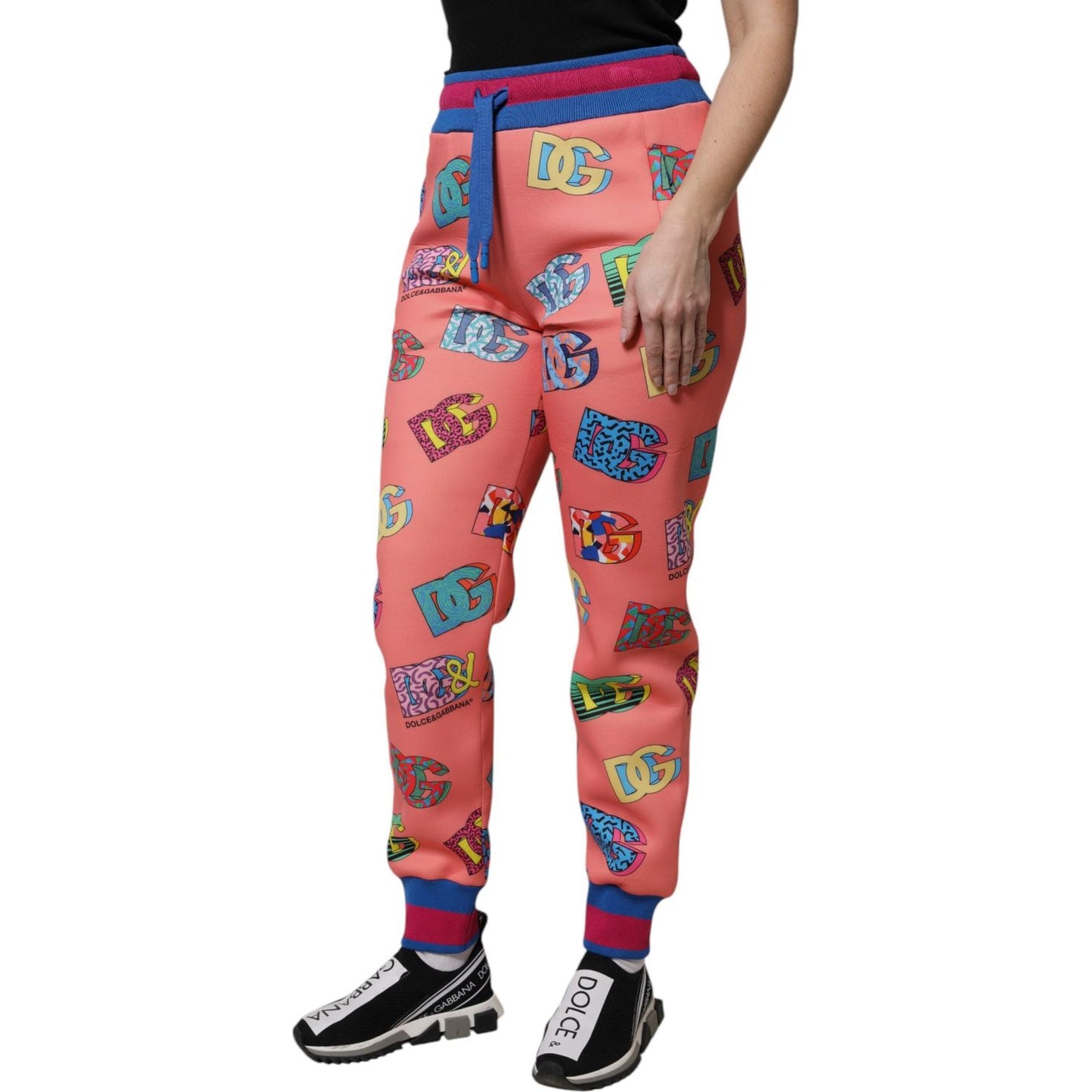 Dolce & Gabbana Pink Logo Monogram Jogger Sweatpants Pants PAN74936-36