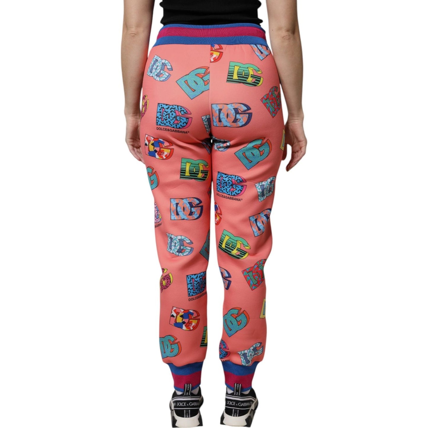 Dolce & Gabbana Pink Logo Monogram Jogger Sweatpants Pants PAN74936-36
