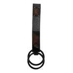 Dolce & Gabbana Brown Leather DG Plaque Double Keyring Holder Keychain SMY10449