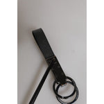 Dolce & Gabbana Brown Leather DG Plaque Double Keyring Holder Keychain SMY10449