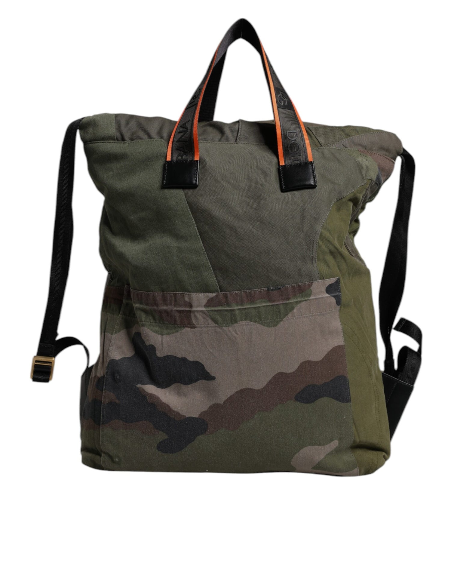 Front view with bag zipped and handles upright.