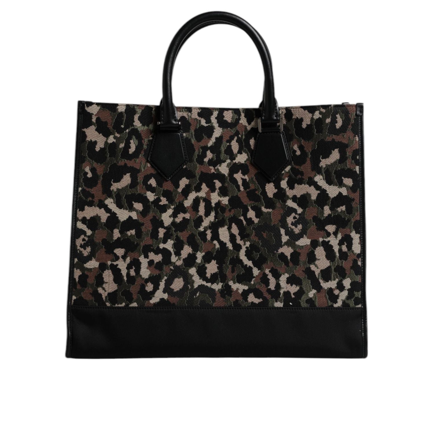 Dolce & Gabbana Multicolor Leopard Shopping Tote Shoulder Bag