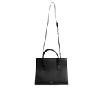 Versace Black Large Leather Top Handle Shoulder Crossbody Bag