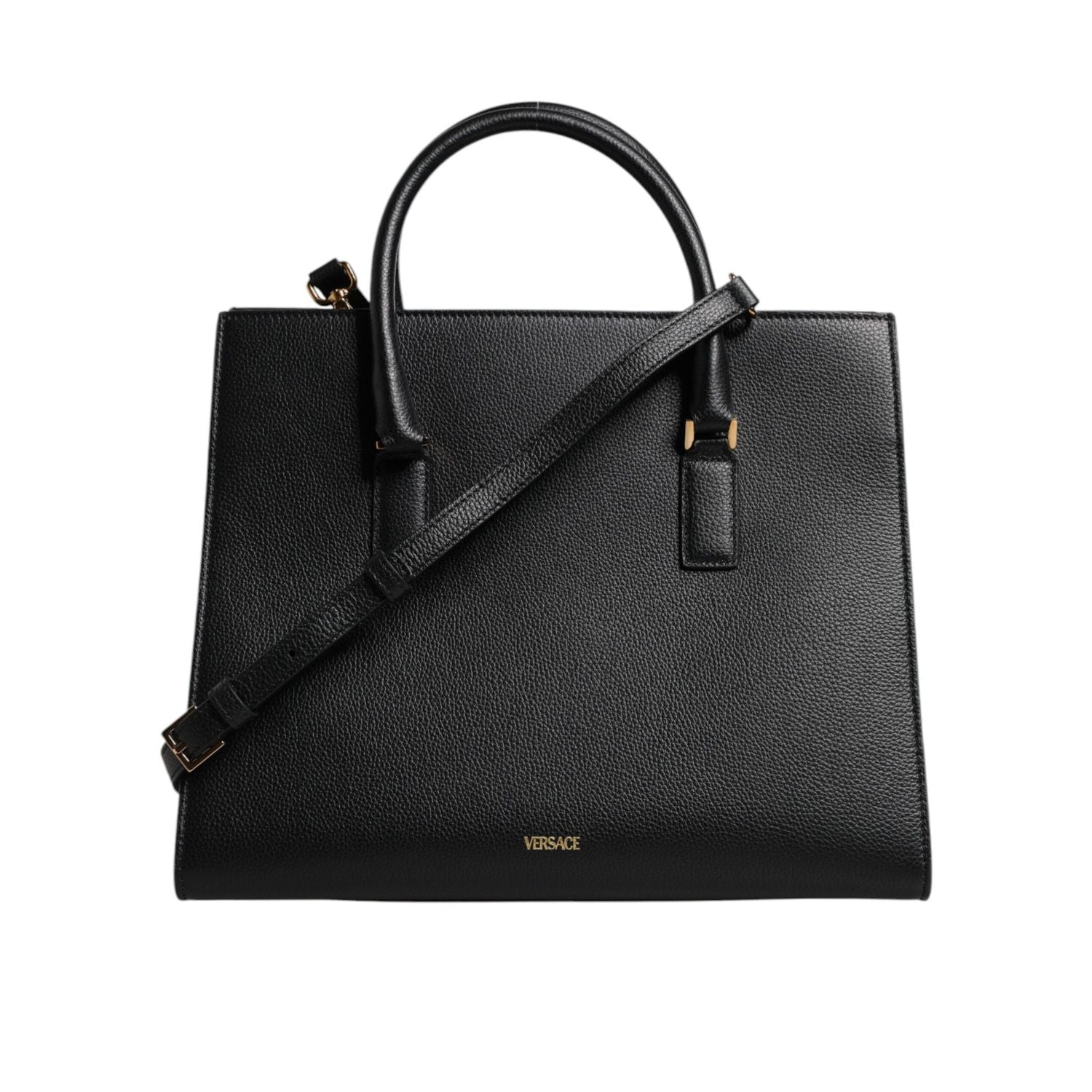 Front view with bag zipped and handles upright.
