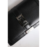 Versace Black Calfskin Leather Chain Strap Shoulder Crossbody Bag