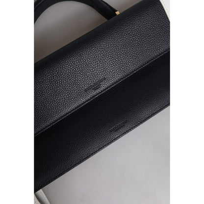 Dolce & Gabbana Blue White Calfskin Leather Crossbody Shoulder Bag