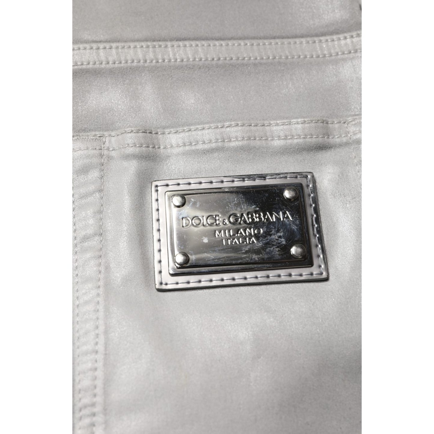 Dolce & Gabbana Gray Cotton Stretch Men Slim Fit Denim Jeans