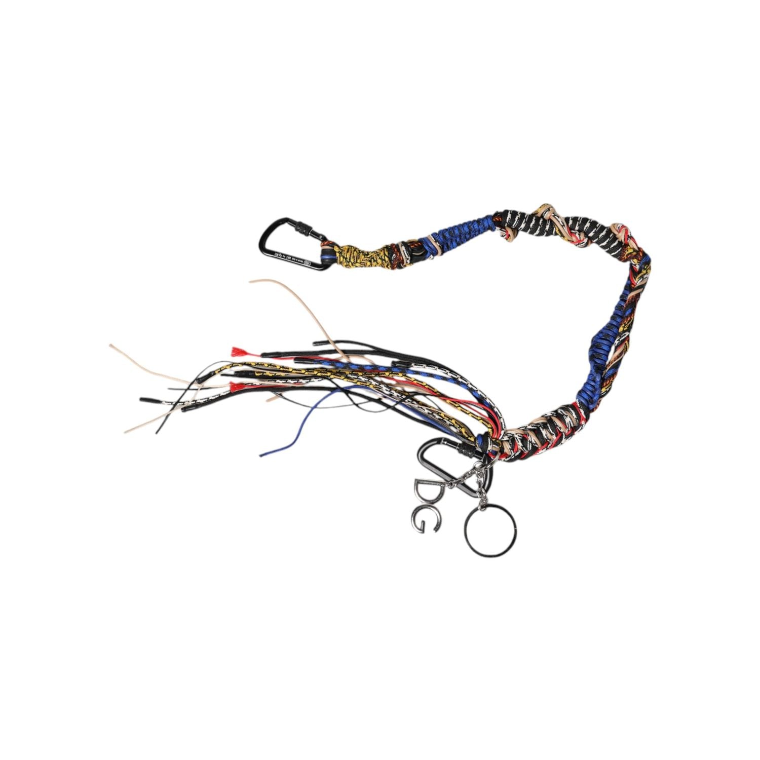 Dolce & Gabbana Multicolor Braided Rope Logo Bag Shoulder Strap