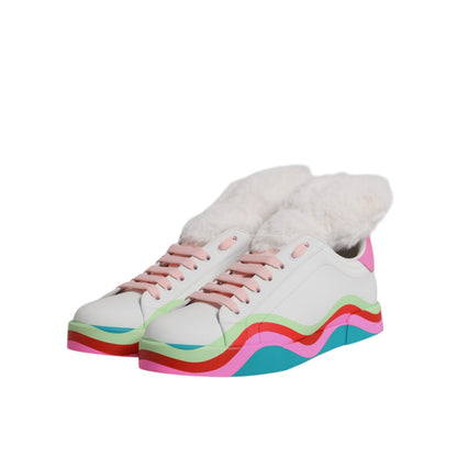 Dolce & Gabbana Multicolor Low Top Trainers Sneakers Shoes