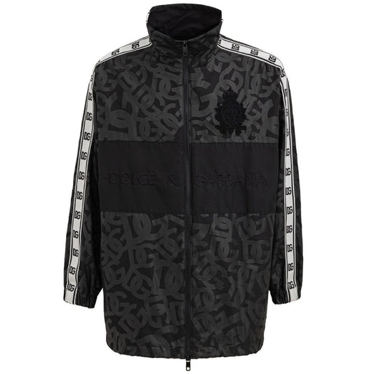 Dolce & Gabbana Black Polyester Shell Jacket