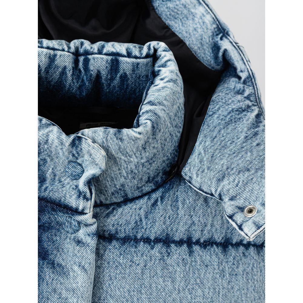 Miu Miu Blue Polyester Coat