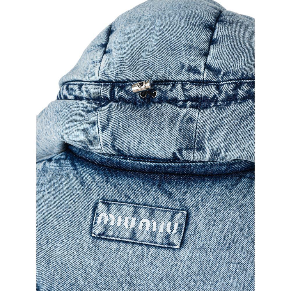 Miu Miu Blue Polyester Coat