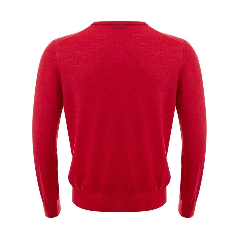Gran Sasso Elegant Red Wool Sweater for Men