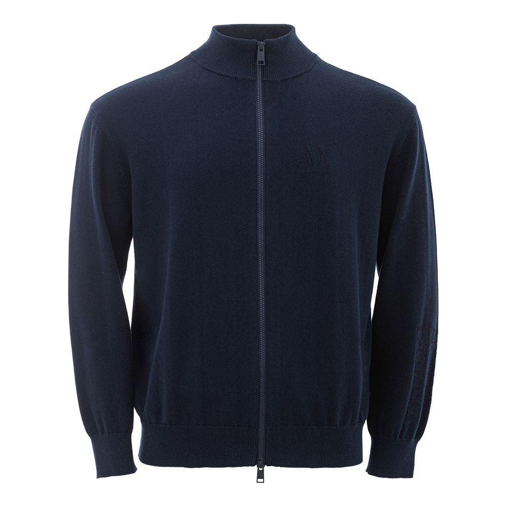 Armani Exchange Blue Cotton Sweatshirt