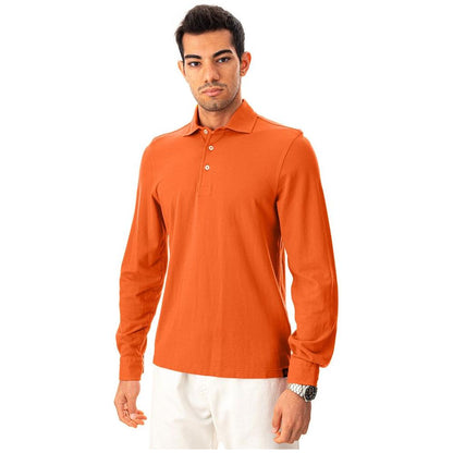 Gran Sasso Elegant Orange Cotton Polo for Men