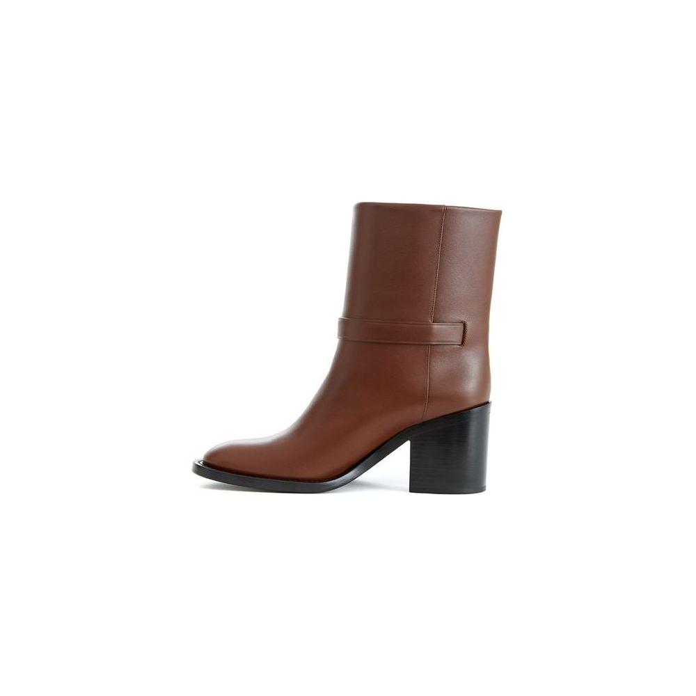 Burberry Brown Leather Ankle Boots