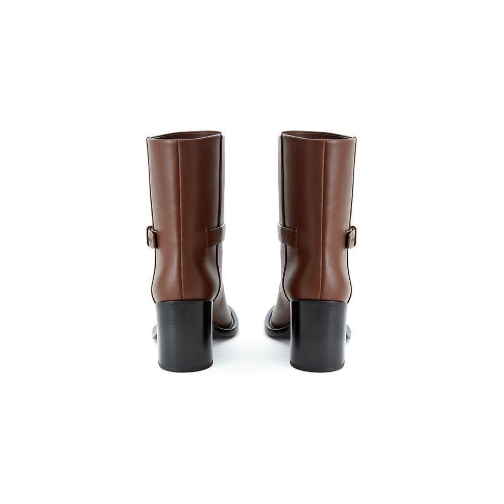 Burberry Brown Leather Ankle Boots