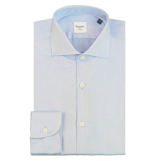Bagutta Light Blue Cotton Men Shirt