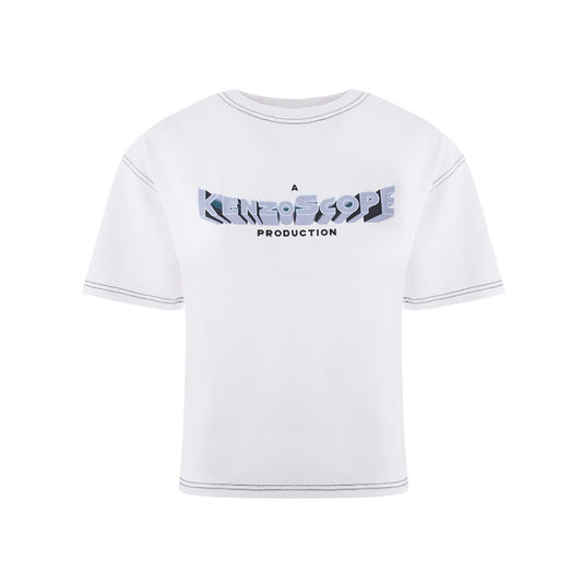 Kenzo Elegant White Cotton Top for Women KE-1361666-XS