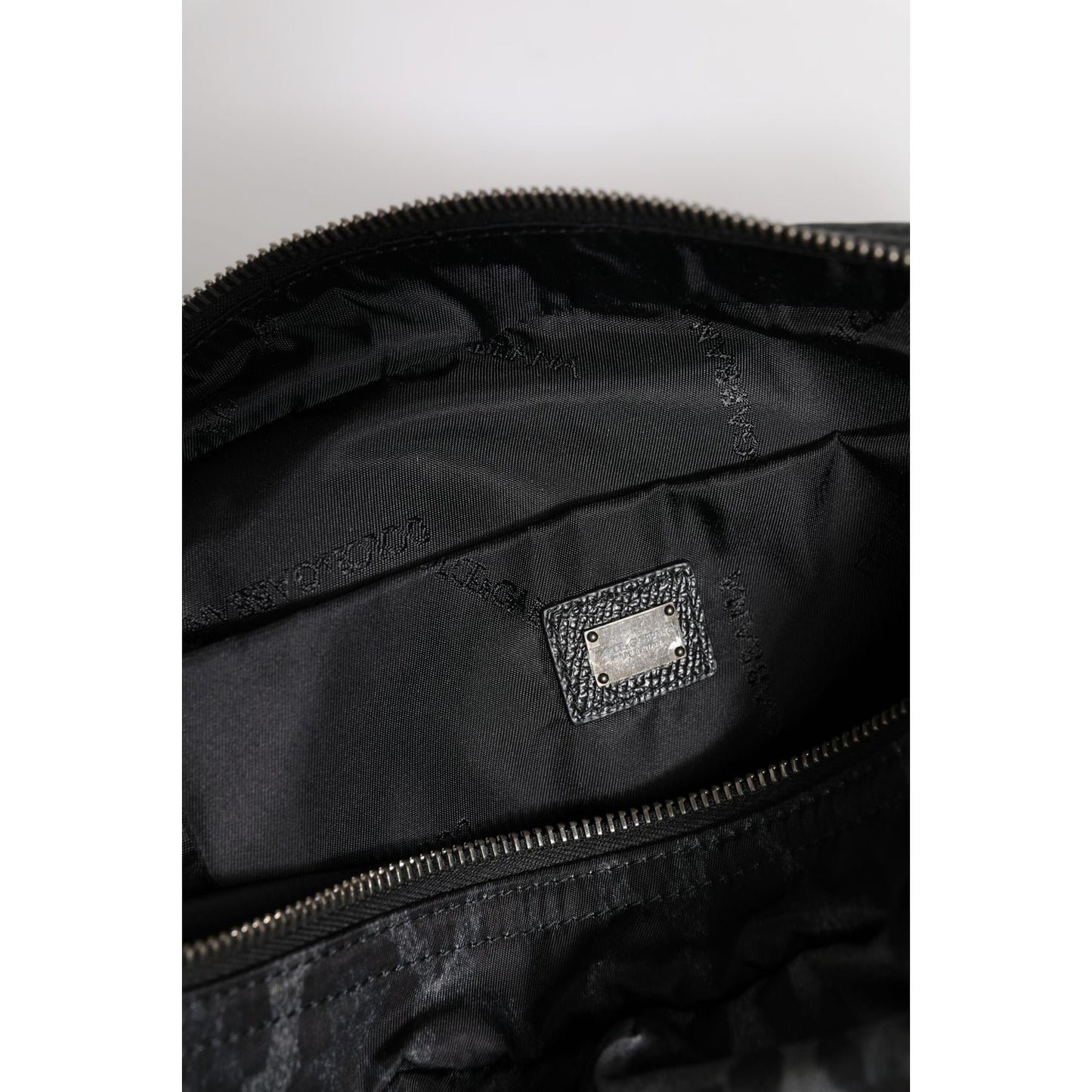 Dolce & Gabbana Black Gray Leopard DG Logo Belt Waist Fanny Pack Bag