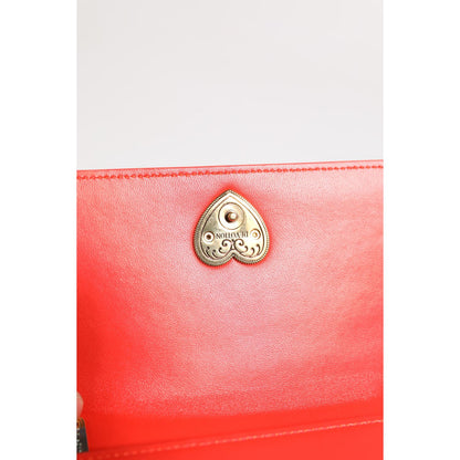 Dolce & Gabbana Red Leather Quilted Devotion Crossbody Phone Cover Bag