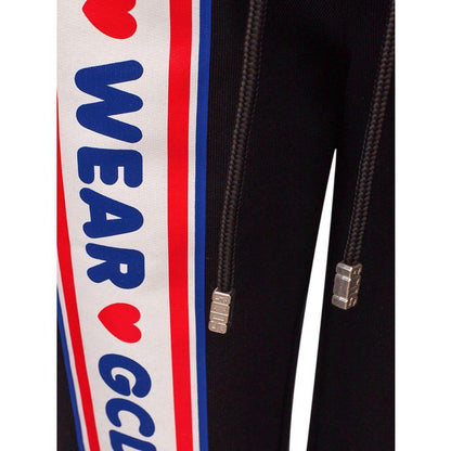 GCDS Black Cotton Joggers Workout Pant