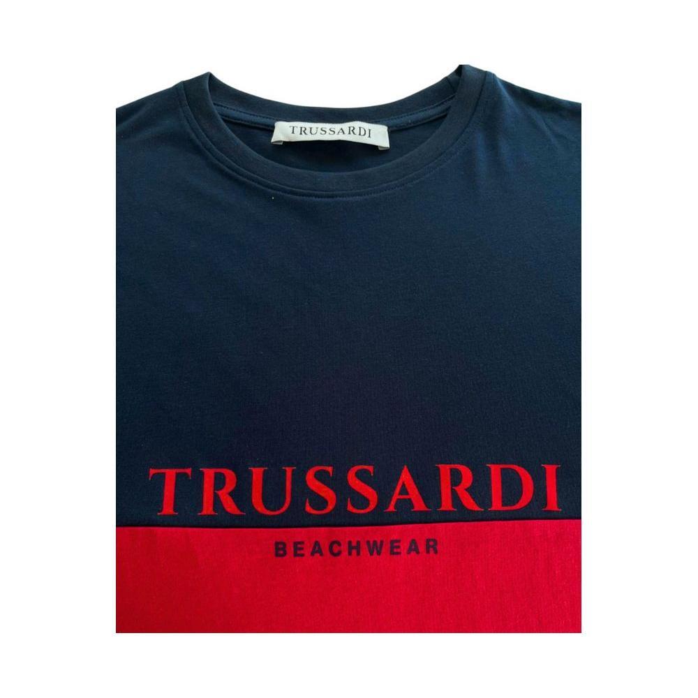 Trussardi Beachwear Red Cotton Men T-Shirt