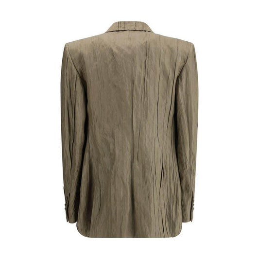 Gabriela Hearst Ruched silk Mairi Blazer GA-2255083S127GNM-IT44 | L