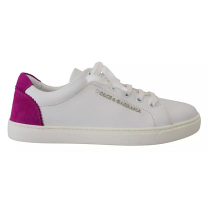 Dolce & Gabbana White Classic Sneakers Women Leather Shoes