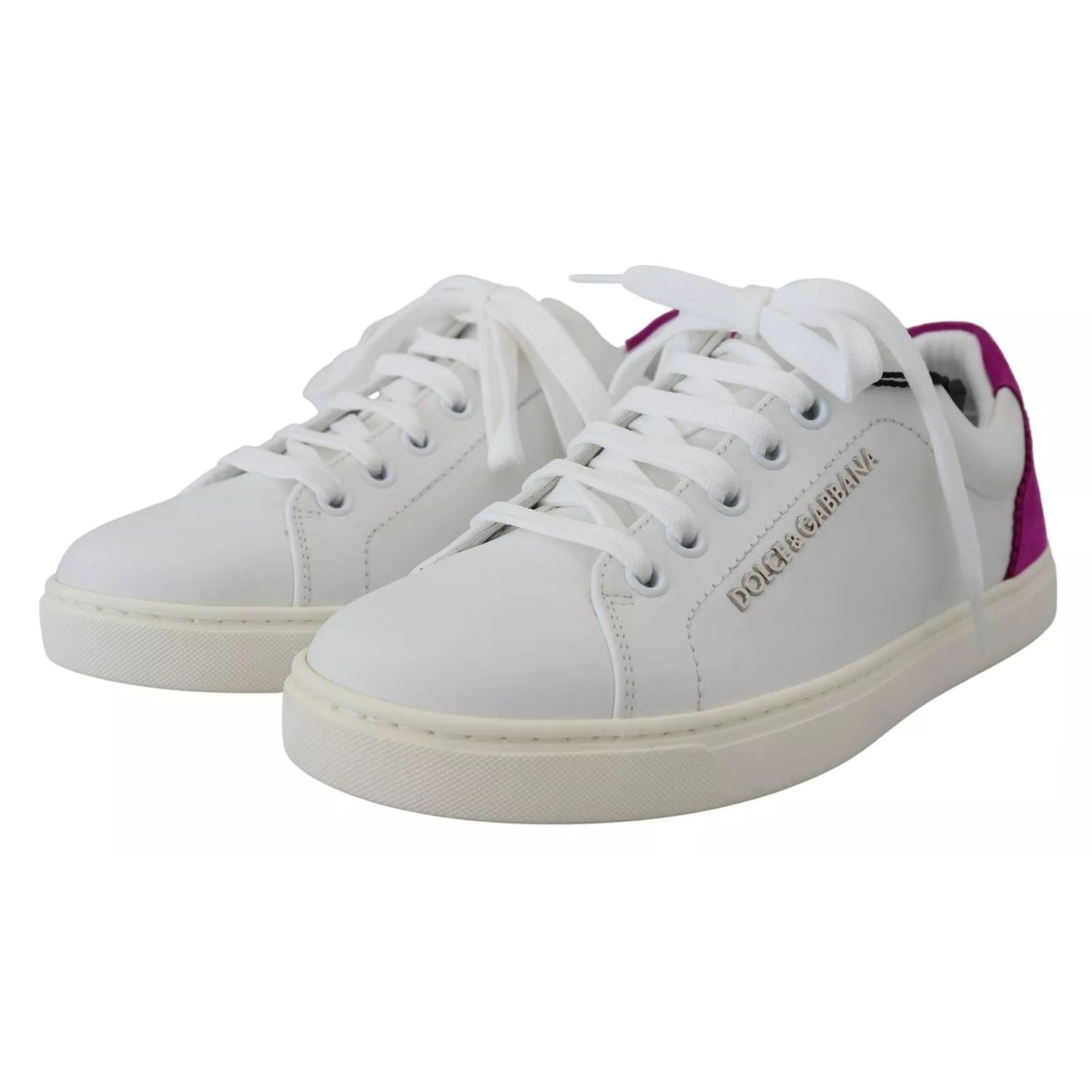 Dolce & Gabbana White Classic Sneakers Women Leather Shoes