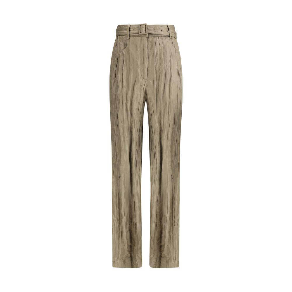 Gabriela Hearst Ruched silk Norman Pants GA-2252168S127GNM-IT40 | M