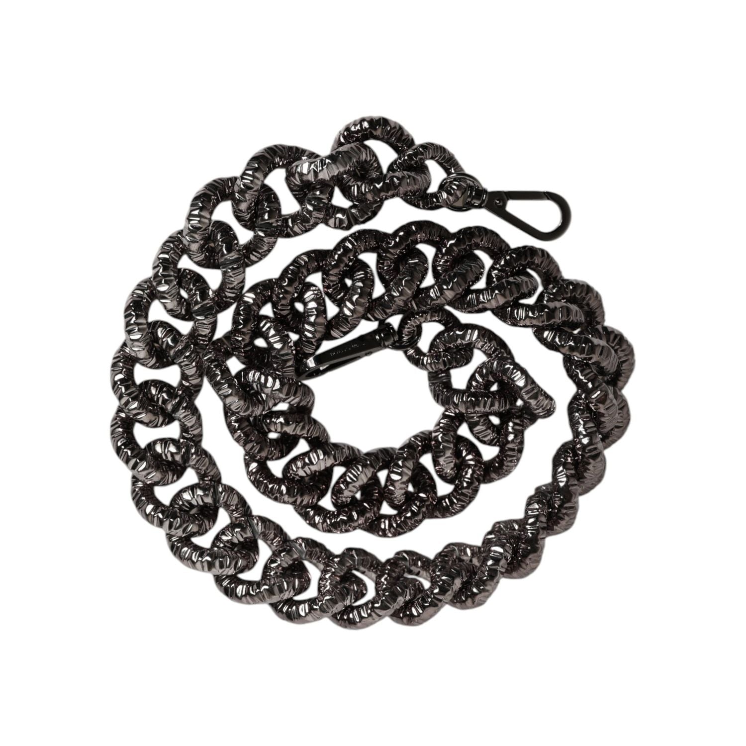 Dolce & Gabbana Black Chain Logo Engraved Bag Shoulder Strap