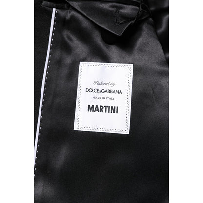 Dolce & Gabbana Black Single Breasted Men Coat MARTINI Blazer