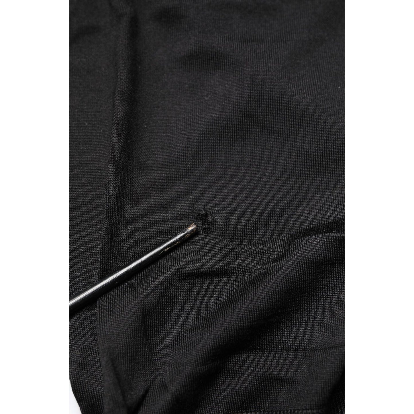 Dolce & Gabbana Black Lace Sheer Crew Neck Sleeveless Top